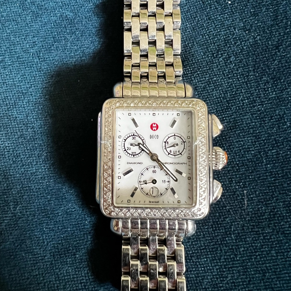 Classic Michele Deco Chronograph in stainless steel